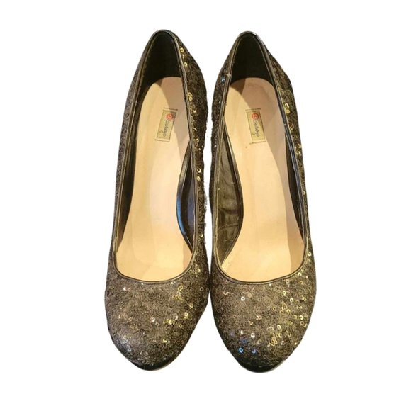 Olsenboye Black Sequin Heels - Picture 4 of 8